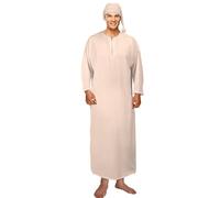 Jorzer Pyjama Halloween Set pour Les Hommes, Comprend Un Pyjamas et des Coups de Nuit à Manches Longues pour Hommes en Vrac de Pyjama Simple Ensemble Peignoir Doux pour Halloween, Abricot