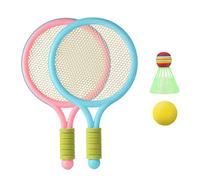 Jorzer Raquette de Tennis pour Enfants Ensemble de Raquette en Plastique Raquette pour Tout-Petits Raquette de Badminton avec Ballon de Tennis à Balle Badminton pour Les Enfants