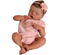 Jorzer Real Life Baby Doll 18 Pouces Silicone Baby Doll réaliste Reborn Dormir, Lavable Nouveau-né Fille avec des vêtements et Une Coiffure - Parfait pour Les Jouets et Les Jeux pour Enfants..