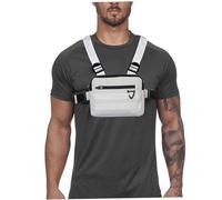 Jorzer Sac à Coffre de Mode Hommes Blancs Poitrine de Poitrine de Poitrine réglable Pouche de Poitrine avec Crochet Sac à Poitrine de Jour pour Les Hommes Cadeaux