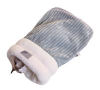 Jorzer Sac de Couchage pour Chat, lit Chaud pour Chat avec Housse, Sac de Couchage Doux et Confortable pour Chien, lit Grotte pour Animaux Compagnie pour l'automne et l'hiver, Couverture 17, 7 x 21