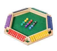 Jorzer Shut The Box Game Wooden Shut The Box Jeu de dés en Bois à 6 Joueurs, Jouet de stratégie Classique éducatif pour Enfants et Adultes.