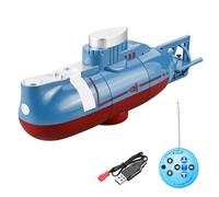 Jorzer sous-Marin télécommandé, Jouet sous-Marin de Simulation pour Enfants, Rc Toutes Directions, Rc Rechargeable par USB pour piscines, réservoir d'eau, Jouet d'été Bleu
