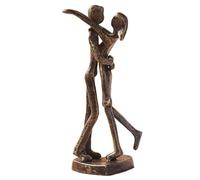 Jorzer Statue de Couple en Fer, Sculpture d'un Couple enlacé, Souvenir du 6e Anniversaire, Sculptures romantiques en métal, décoration d'intérieur pour Elle, Femme, Sculpture de Mariage.