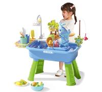 Jorzer Table à Eau pour Enfants, évier de Jeu électrique avec Eau Courante et Pieds de Table Amovibles, évier Jeu éducatif pour Les Tout-Petits 1 à 3 Ans, avec Course Pied, Tout-Petit
