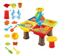 Jorzer Table à Eau pour Tout-Petits avec Un Joli Dauphin, 1 Ensemble de Table de Sable colorée, sensorielle carrée, développement Interactive Parent-Enfant pour l'eau et Le Sable