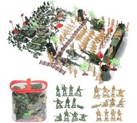 Jorzer Toys Set Realist Armed DIY-Friendly Army Men Playset Comprend des Soldats de Jouets, des réservoirs, casernes et Plus de personnalités développement Figurines Pratiques Cadeau d'anniversa