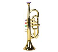 Jorzer Trompette Jouet jouable développement sûr PP en Plastique doré Trompette pour Enfants avec poignée Confortable Instruments de Musique éducatifs pour Enfants Jouets de Musique en Plastique