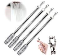 Jos & Haz Drapery Pull Rod 36(lot de4)Baguette de tringle à rideau en acrylique pour ouvrir et fermer les rideaux,baguette de draperie polyvalente invisible,baguettes de rideau pour rideaux à œillets