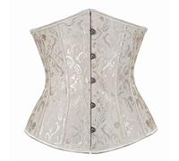 Josamogre Corset Underbust Femme Bustier Top Serre Taille Satin Sexy Lingerie Gothique Vintage Grande Taille Halloweenn Kaki 3XL