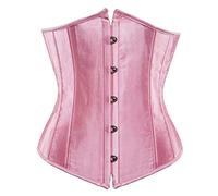 Josamogre Corset Underbust Serre Taille Femme Bustier Top Sexy Grande Taille Gothique Rose L