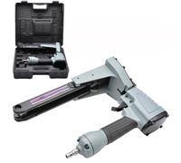 JOSBY Agrafeuse pneumatique pour cartons, agrafeuse pneumatique Industrielle pour Fermeture de cartons ondulés, Plage de clouage 15-18, 100 agrafes, Largeur de Clou 35 mm, pour Fermeture de cartons