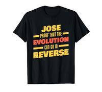 Jose Evolution Peut Faire l'inverse en prononçant Un nom drôle de Jose T-Shirt Graphique avec Valeur, Homme, Noir, M