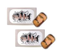 José Gourmet® | Tranches de Saumon Fumé - 2 x 90 Gr (Égoutté 2 x 70 Gr) | Boîte de saumon fumé | Poisson dans une boîte en métal