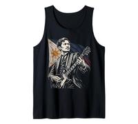 Jose Rizal Philippines Jouant de la Guitare électrique à Bascule Humour Débardeur