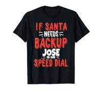 Jose Santa's Backup Funny Jose Christmas Name T-Shirt Graphique avec Valeur