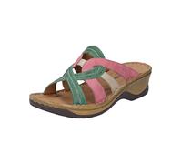 Josef Seibel Femme Sabots Catalonia 01, Dame Mules,Largeur G (Normale),Chaussure d'été,Chaussure de Loisir,Slides,Vert (Tanne-Multi),36 EU / 3 UK