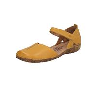Josef Seibel Femme Sandale à lanières Rosalie 42, Dame Sandales,Largeur G (Normale),Sandale d'été,Confortable,Plate,Jaune (Safran),37 EU / 4 UK