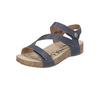 Josef Seibel Femme Sandale à lanières Tonga 25, Dame Sandales,Largeur G (Normale),Plate,Sandale,Chaussure d'été,Bleu (Jeans),37 EU / 4 UK