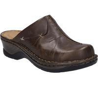 Josef Seibel Femmes Clogs Pantoufles Chaussures En Cuir Marron 56512