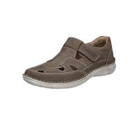 Josef Seibel Homme Chaussures Basses avec Velcro Anvers 81, Monsieur Chaussures Basses,Extra-Large (K),Semelle Amovible,Gris (Grau),41 EU / 7 UK