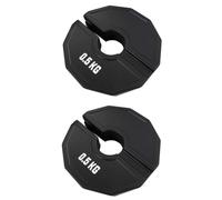 Joselin 0,5 Kg 2pcs Gym Micro Plaques Haltères Fractionnaires Plaque de Poids en Caoutchouc Fractionnaire Add on Change Noir