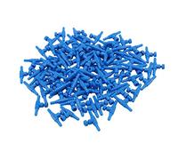 Joselin 100 PièCes SéRies Bleu en Plastique 2 Voies Aquarium RéServoir de Poissons Pompe à Air Soupape de Commande pour 4 Mm Tuyau d'air
