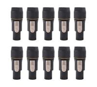 Joselin 10pcs PA66 MATÉRIEL 3PINS True Connector de Verrouillage Plug Jack NAC3FX-W NAC3MX-W IP65 Ferming 10 Femme Femme Femme