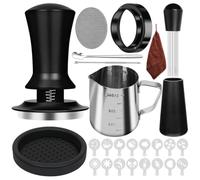 Joselin Ensemble de 10 Accessoires pour Espresso Comprenant Un Tampon à Espresso, Un Outil WDT, Une Cuillère à Café, Une Carafe à Mousser de 53 Mm.