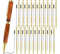 Joselin Ensemble de Stylo Slim 7mm avec Recharges. Kit de Stylo Rotatif en Bois, Accessoires de Tournage pour Bricolage. Idéal pour les Amis, Enseignants et Étudiants.