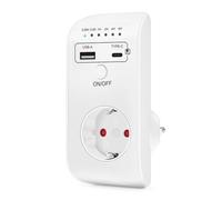 Joselin Interrupteur USB de type C - Compte à rebours numérique - Prise de courant - Appareil de cuisine - Contrôle électronique du temps - Prise européenne 16 A