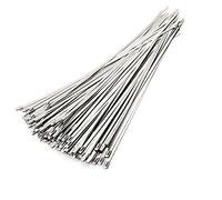 Joselin Lot de 100 de câbles en acier inoxydable - Charge lourde 7,9 mm - Attaches de câble autobloquantes - En métal