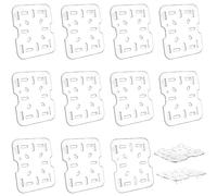 Joselin Lot de 12 égouttoirs en plastique pour récipients alimentaires de taille 1/6, grille en plastique transparent, bacs d'égouttement en acrylique, organisateur de rangement