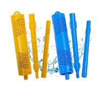 Joselin Lot de 2 bâtons minéraux de spa - Cartouches de rechange pour filtre de bassin à poissons - Durée de 4 mois - Bleu et jaune