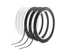 Joselin Lot de 6 rouleaux de adhésif fin 1/8 pour tableau blanc, effaçable à sec, pour mettre en évidence les dessins sur tableau blanc, bandes aiguilletées, facile à utiliser A