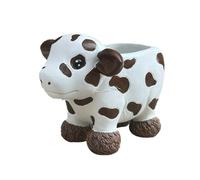 Joselin Plateau Vache Planteur Pot Plateau Vache Résine Pot de Fleurs Drôle Planteur Conteneurs de Stockage Pots de Fleurs Succulentes