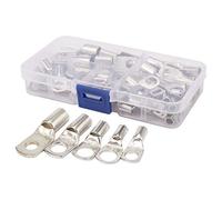 Joselin Trou de Boulon Cosses de Cable en cuivre etame Ensemble de bornes de Batterie Connecteur de bornes