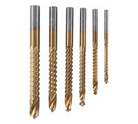 Josenidny 6 PièCes HSS Fraisage Forets Set Forets MèChe à Bois Ensemble pour Bois MéTal K075