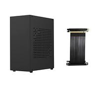 Josenidny A07 Mini ITX BoîTier D'Ordinateur Châssis HTPC BoîTier HôTe USB3.0 ITX BoîTier avec Câble D'Extension de Carte Graphique (A)