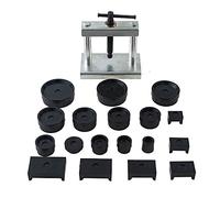 Josenidny Boîtier de montre de bureau Appuyez sur le couvercle du boîtier de la montre 18 meurt Presse à vis Pied Fermer Horlogers Kit de réparation Outils