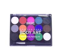 Josenidny Coupe monde Pigments de peinture corporelle solubles dans l' Ensemble de peinture professionnelle de 15 couleurs de pour des fetes diverses