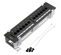 Josenidny Kit d'outils réseau 12 ports CAT6 Panneau RJ45 Support mural avec support mural en