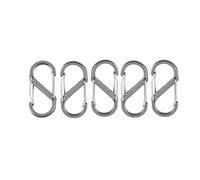 Josenidny Lot de 5 mini clips de fusible à mousqueton en forme de S (argent)