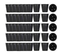 Josenidny Lot de 500 pots de fleurs en plastique pour la culture de plantes 8 cm x 8 cm