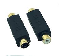 Josenidny S-Video vers RCA femelle Adaptateur vidéo composite convertisseur de prise, coupleur Mini DIN 4 P Adaptateur Connecteur d'extension