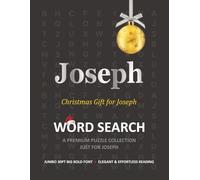 Joseph Christmas Gift Personalized Word Search Book with Extra-Large 30pt Print for Adults and Seniors: Easy to Read Festive Present featuring Themed Puzzles for Holiday Relaxation and Stress Relief