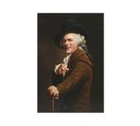 Joseph Ducreux - Portrait de l'artiste sous les traits d'un moqueur (Meme Funny) Art Décoration murale Affiche Familiale Bar Restaurant Garage Café Panneau d'art