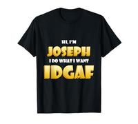 Joseph IDGAF Funny Meme Halloween Costume for Joes Joke Joe T-Shirt