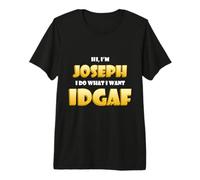 Joseph IDGAF Funny Meme Halloween Costume for Joes Joke Joe T-Shirt Haut de Gamme