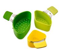 Joseph Joseph 40083 Nest Steam Set de 3 Paniers Cuisson Vapeur Emboitables Plastique Vert 13 x 15,5 x 8 cm